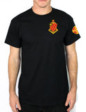 50-50 Blend Black Unisex PT Short Sleeve Shirt. Approved for PT.