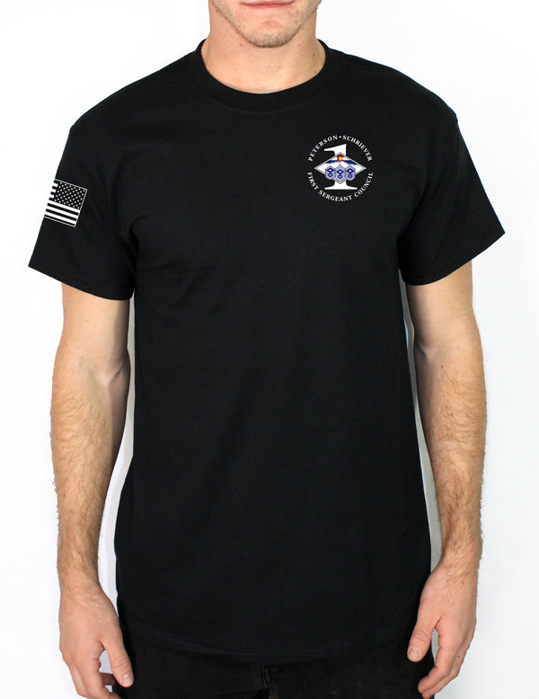 50-50 Blend Black Unisex PT Short Sleeve Shirt. Approved for PT