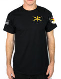 50-50 Blend Black Unisex PT Short Sleeve Shirt. Approved for PT