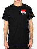 50-50 Blend Black Unisex PT Short Sleeve Shirt. Approved for PT