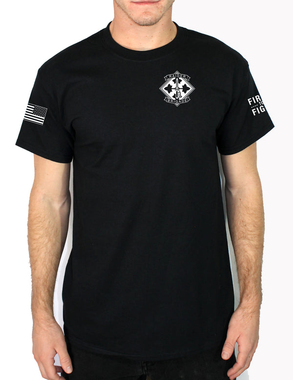 50-50 Blend Black Unisex PT Short Sleeve Shirt. Approved for PT