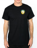 50-50 Blend Black Unisex PT Short Sleeve Shirt. Approved for PT