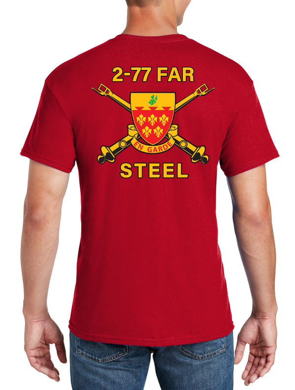 Red 50-50 Blend Black Unisex PT Short Sleeve Shirt. Not Authorized for PT until July 1, 2024.