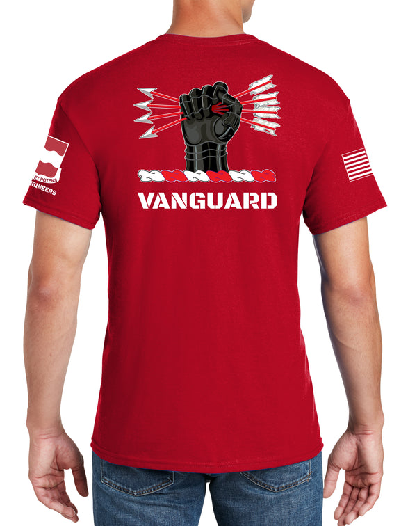 50-50 Blend Red Unisex PT Short Sleeve Shirt. Approved for PT