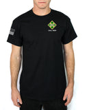 50-50 Blend Black Unisex PT Short Sleeve Shirt. Approved for PT