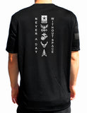 Athletic Performance Black on Black T-Shirt. This shirt IS approved for PT.