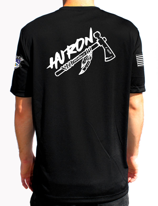 Huron Co Athletic Black T-Shirt. This shirt IS approved for PT