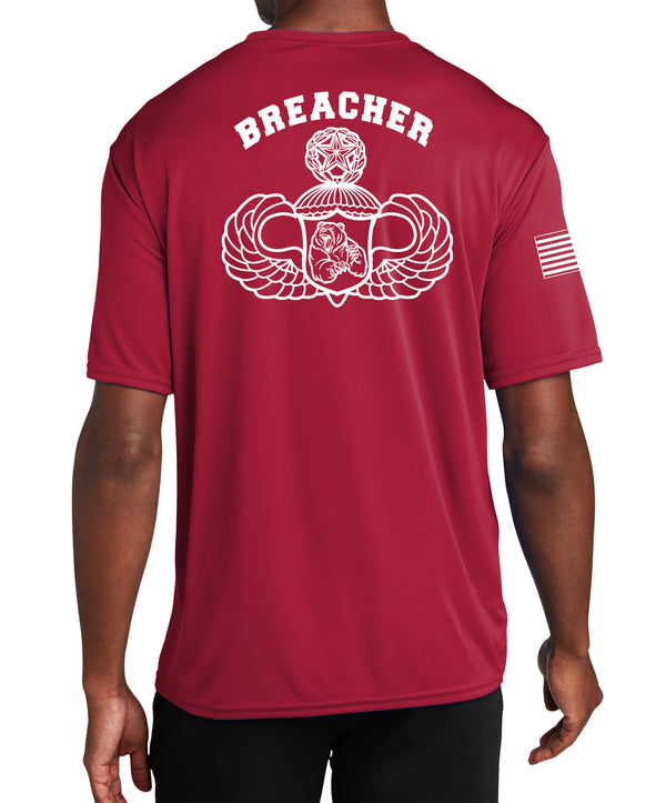 Breacher Red Athletic Performance T-Shirt. This shirt IS approved for PT