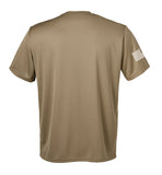 Performance Coyote Tan Closed Mesh Unisex Shirt (White Design). This shirt is NOT approved for PT