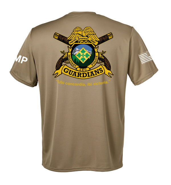 Performance Coyote Tan Closed Mesh Unisex Shirt. This shirt is NOT approved for PT.