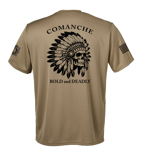 C Co Performance Coyote Tan Closed Mesh Unisex Shirt (Black Design). This shirt is NOT approved for PT