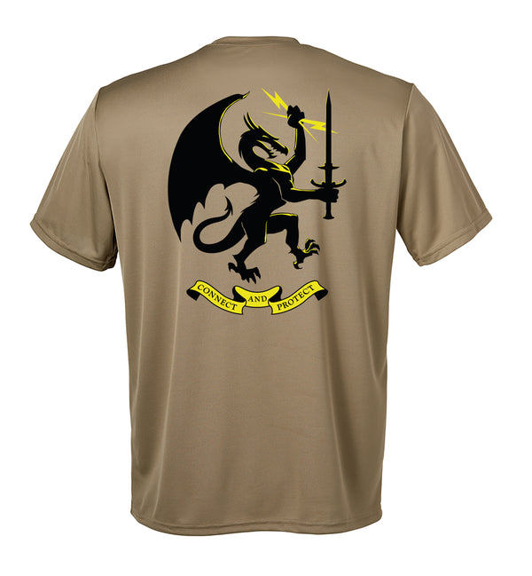 RCC-E Performance Coyote Tan Closed Mesh Unisex Shirt. This shirt is NOT approved for PT