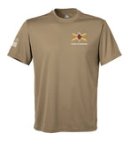 Coyote Tan Performance Closed Mesh Unisex Shirt. This shirt is NOT approved for PT