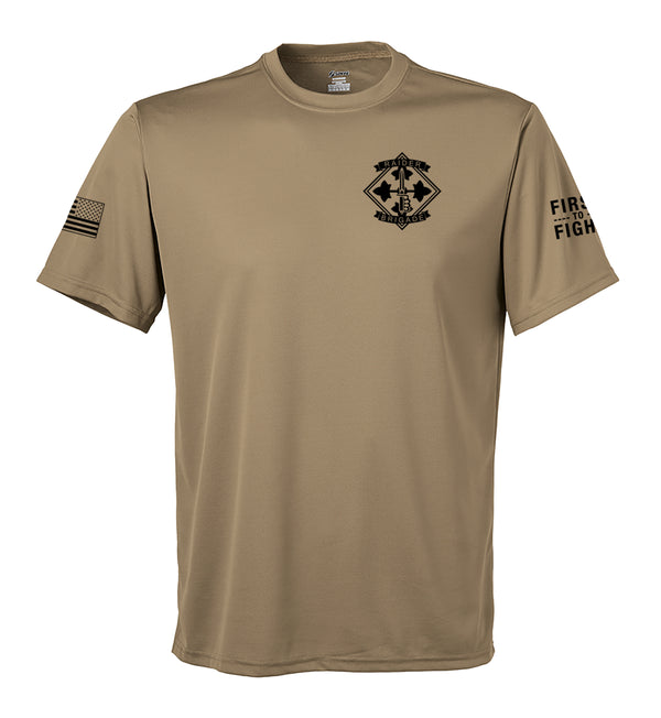 Performance Coyote Tan Closed Mesh Unisex Shirt. This shirt is NOT approved for PT
