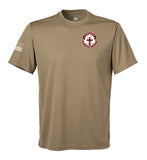 Performance Coyote Tan Closed Mesh Unisex Shirt. This shirt is NOT approved for PT.