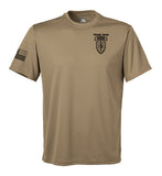 Performance Coyote Tan Closed Mesh Unisex Shirt. This shirt is NOT approved for PT.