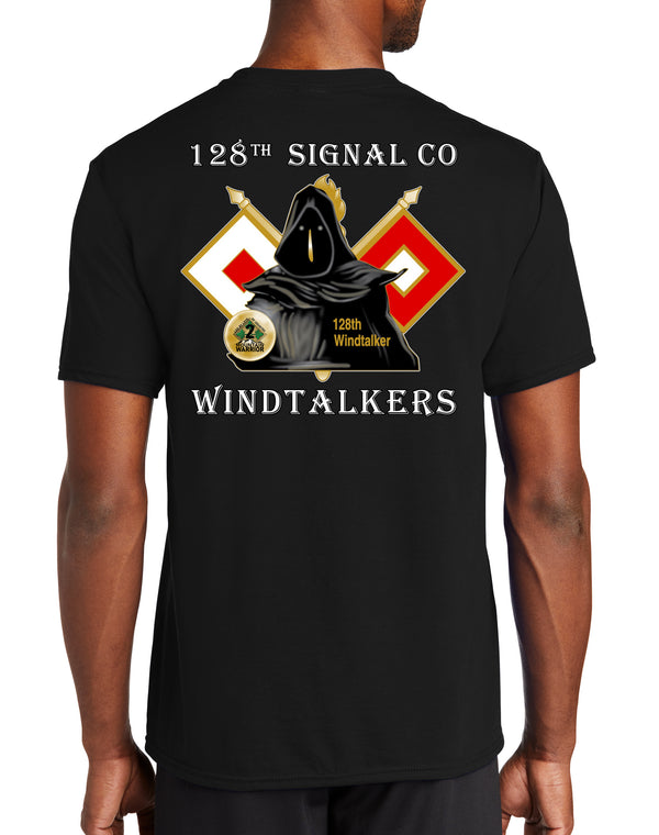 128th Sig Co Unisex Performance Short Sleeve PT Shirt (Feels like Cotton). This shirt IS approved for PT.