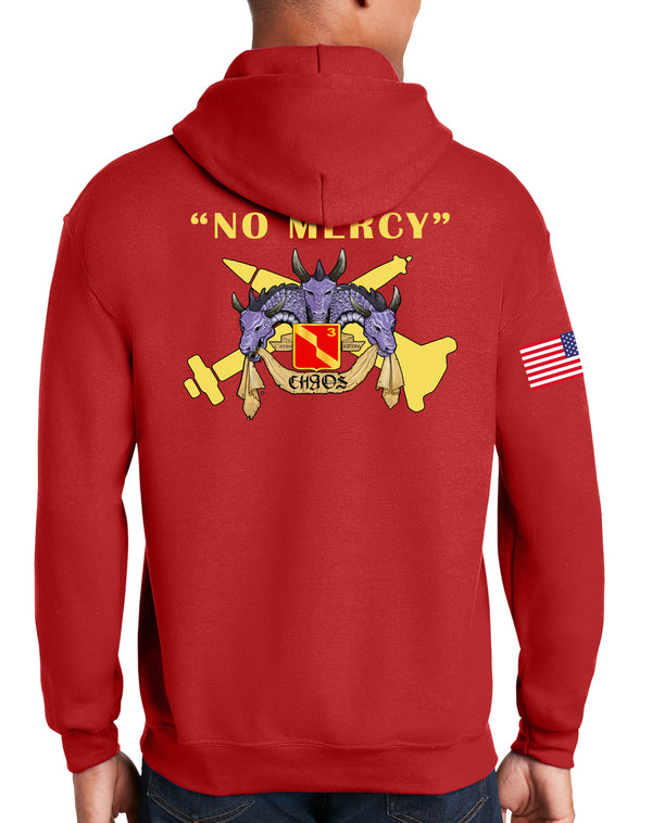 Red Unisex Unit Hoodie Sweatshirt. This sweatshirt is NOT approved for PT