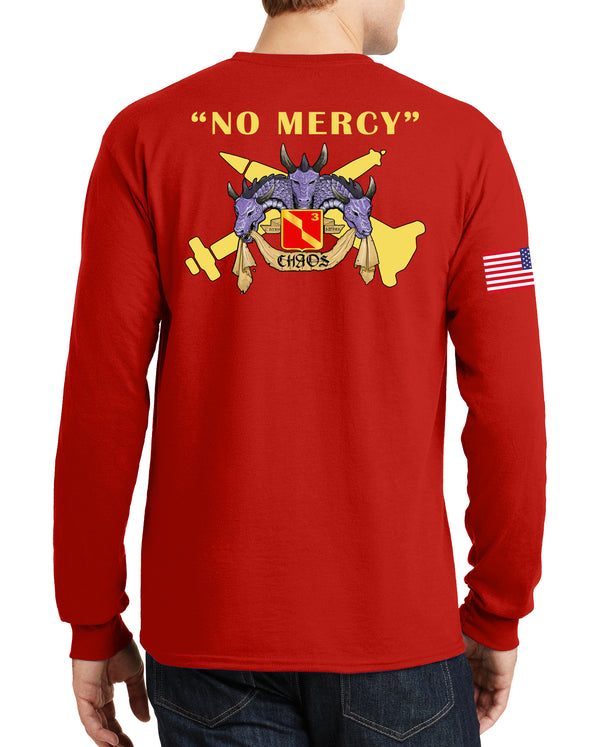 Red Long Sleeve 50-50 Blend Unisex Shirt. This shirt IS approved for PT