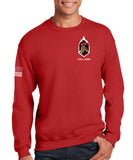 Born to Breach Red 50-50 Blend Crewneck Unisex Sweatshirt. This shirt IS approved for PT.