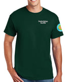 Anniversary Patch 50-50 Blend Short Sleeve Unisex Shirt. Comes in Multiple Colors.