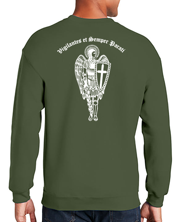 Archangel 6 4th Crewneck Unisex Sweatshirt (White Design). This shirt IS approved for PT.