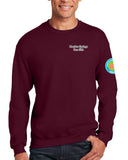 Anniversary Patch Crewneck Unisex Sweatshirt. This sweatshirt comes in multiple colors.