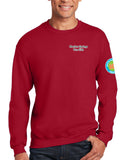 Anniversary Patch Crewneck Unisex Sweatshirt. This sweatshirt comes in multiple colors.