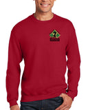 Red Crewneck Unisex Sweatshirt. Not Authorized for PT until July 1, 2024.