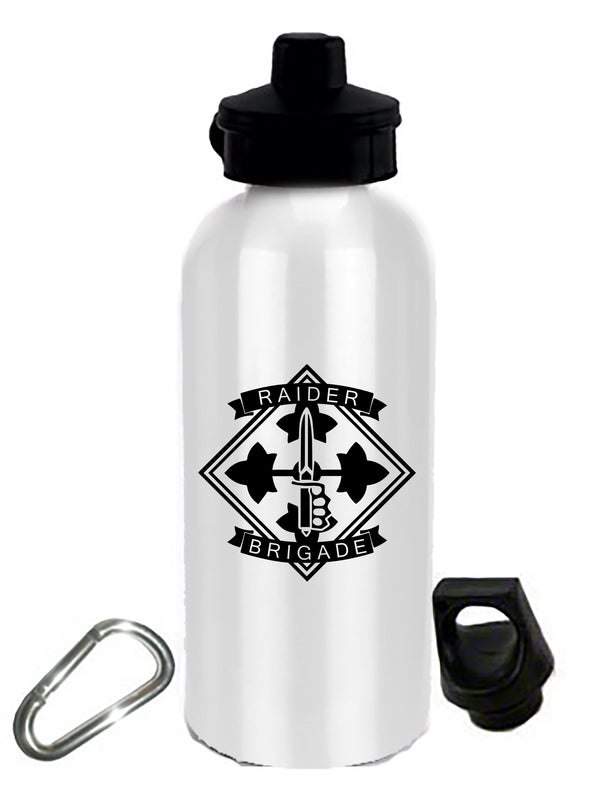 20 oz Stainless Steel Water Bottle with Stem/Straw Top and Spare Lid with Carabiner.