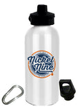 20 oz Stainless Steel Water Bottle with Stem/Straw Top and Spare Lid with Carabiner.