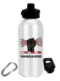 20 oz Stainless Steel Water Bottle with Stem/Straw Top and Spare Lid with Carabiner.