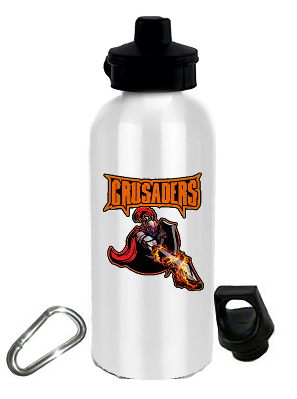 20 oz Stainless Steel Water Bottle with Stem/Straw Top and Spare Lid with Carabiner.