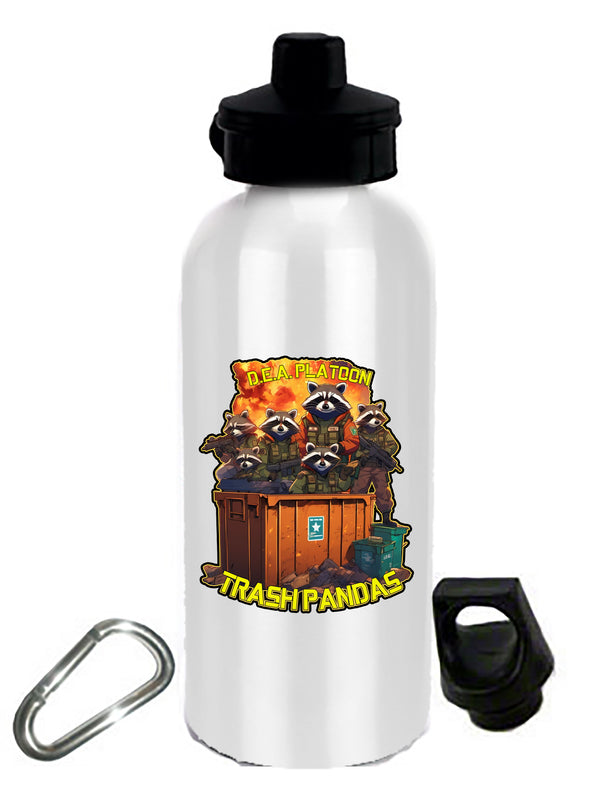 20 oz Stainless Steel Water Bottle with Stem/Straw Top and Spare Lid with Carabiner.