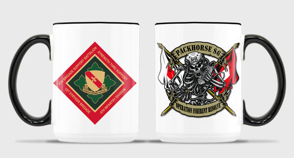 4th BSB S6- All White or White with Black Trim 15oz Coffee Mug.