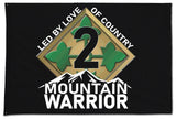 Mountain Warrior Flag. One Sided with Grommets. Comes in multiple sizes.