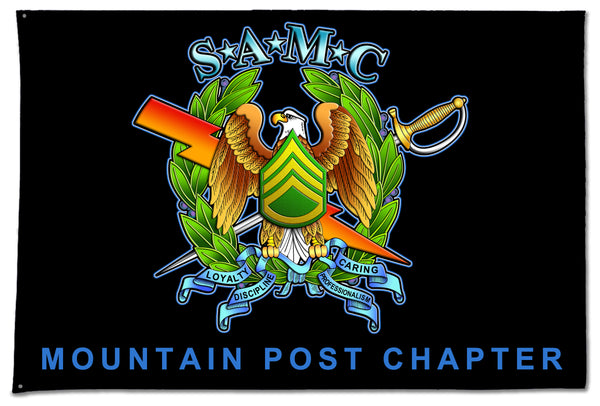 SAMC 52 BEB 2-4ID Flag, Two Sided with Grommets, Perfect for Flying Outside. Comes in multiple sizes.