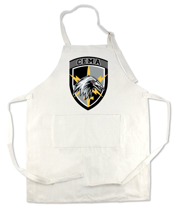 Apron 33" x 25" with large front pocket.