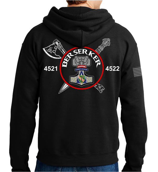 Berserker Unisex Hoodie Sweatshirt. This sweatshirt is NOT approved for PT.