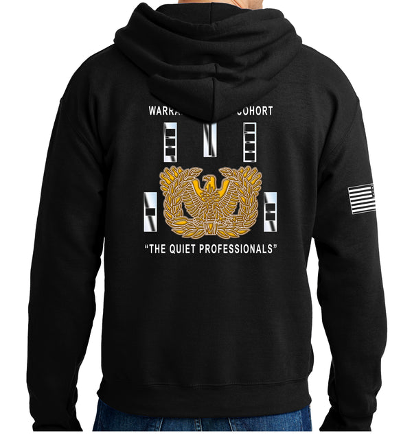 Warrant Officer Black Unisex Hoodie Sweatshirt. This sweatshirt is NOT approved for PT