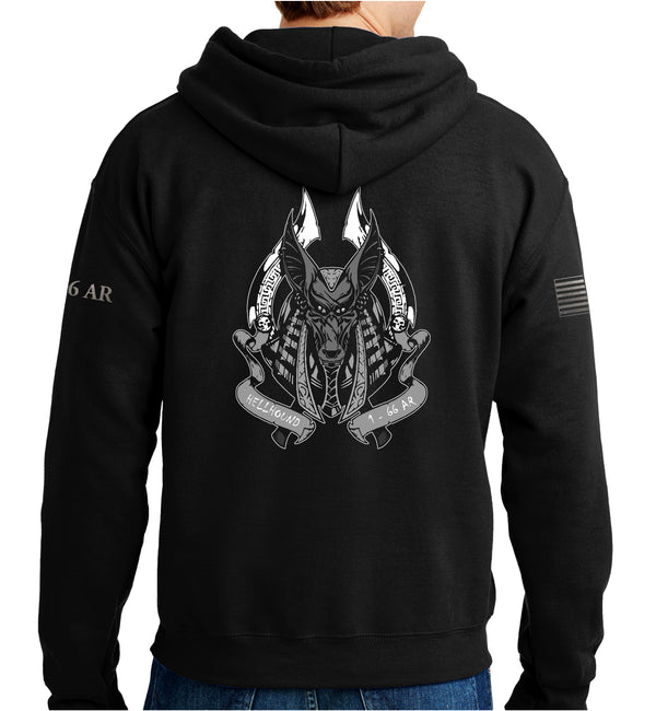 Grey Hellhound Hoodie Sweatshirt. This sweatshirt is NOT approved for PT.