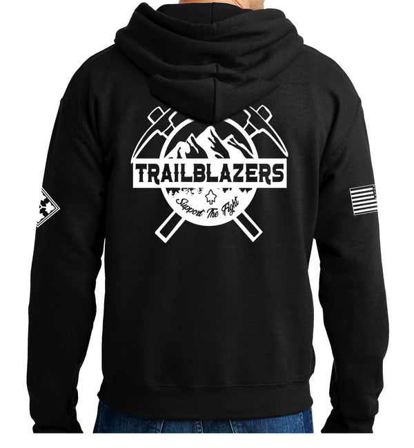 Trailblazers Black Unisex Hoodie Sweatshirt. This sweatshirt is NOT approved for PT