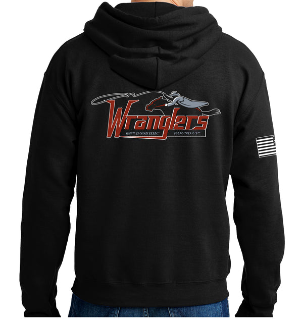 Wranglers Black Unisex Hoodie Sweatshirt. This sweatshirt is NOT approved for PT