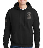 Black on Black Hoodie Sweatshirt. This sweatshirt is NOT approved for PT.