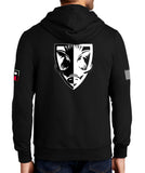 Warhawg Black Full Zip Unisex Unit Hoodie Sweatshirt. This is NOT approved for PT.