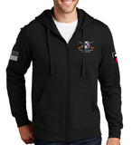 Warhawg Black Full Zip Unisex Unit Hoodie Sweatshirt. This is NOT approved for PT.