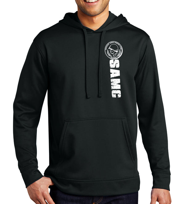 SAMC Performance Hoodie Sweatshirt. (This material is lighter than the 50-50) This sweatshirt is NOT approved for PT.