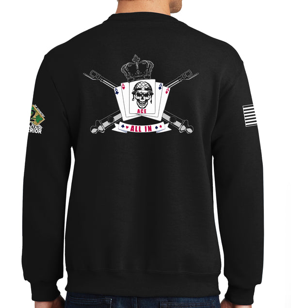 Alpha Battery Crewneck Unisex Sweatshirt. This shirt IS approved for PT.