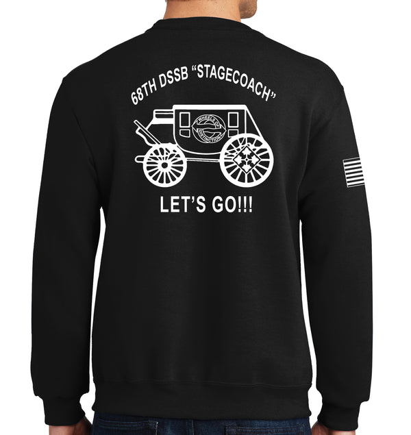 Stagecoach Crew-neck White Design Unisex Sweatshirt. This sweatshirt IS Approved for PT