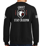 A Co Ghost Crewneck Unisex Sweatshirt. This shirt IS approved for PT.